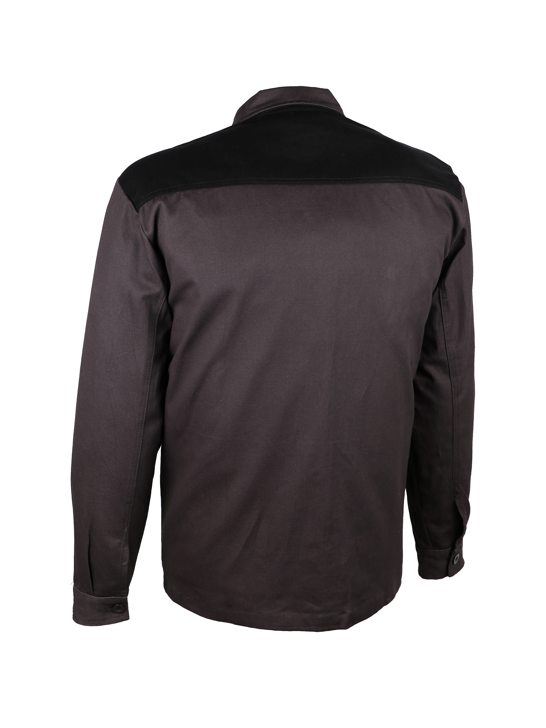 Item Work jacket. 100% cotton. 300 gsm. Bi-color ink grey / black.