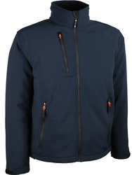 Veste souple coupe-vent en Sofshell déperlant. 300 g/m²
