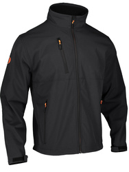 Flexible Windschutzjacke aus wasserabweisendem Soft Shell. 300g/m²