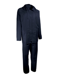 Rainsuit. Polyester coated with P.V.C.