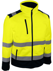 High visibility Softshell jacket.Triple layer with TPU membrane