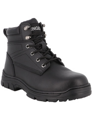High cut safety shoes in leather, nubuckfinish. S3S FO SR HRO
