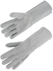 Handschuh aus Rinderspaltleder. 15 cm Stulpe aus Spaltleder.