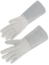All cow grain leather glove. 15 cm splitleather cuff.