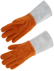 All cow split safety glove. Heat resistant. Fully fleece lined. Para-aramid yarn