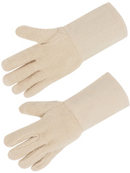 Medium badstof handschoenen.  Canvas 15cm manchet.