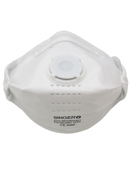 Horizontal fold-flat valved respirator FFP2 NR D (+ Dolomite). Box of 20 pieces.