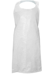 Single use clear polyethylene apron. By1000 pieces.