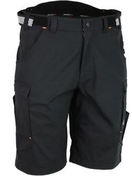 Shorts de trabalho ripstop. 58% algodão,39% poliéster e 3% elastano. 280 g/m².