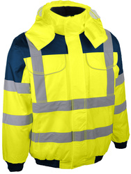 Blouson haute visibilité intempéries. Type aviateur. Doublé polaire 280 g/m²