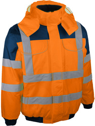 Blouson haute visibilité intempéries. Type aviateur. Doublé polaire 280 g/m²