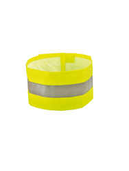 High visibility polyester armband. PU coated.