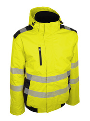 Blouson haute visibilité. 100% polyester(Oxford 300D) enduit PU. Doubure polaire