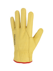 Gant tout fleur bovin jaune. Entièrementdoublé molleton.
