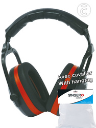 Comportable foldable ear-muff. SNR: 30 dB.