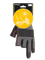 Beschermende handschoenen type monteur.Model met 3 afgesneden vingers