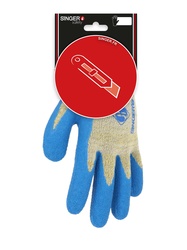 Handschuhe aus Aramid + Stahlfaden. Innenhand mit Latex-Beschichtung. Luftdurchl
