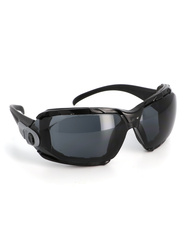 Safety spectacles. 100% polycarbonate, tinted (smoke), one-piece lens