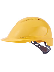 A.B.S vented safety helmet. 8 points. Ratchet easy adjustment.