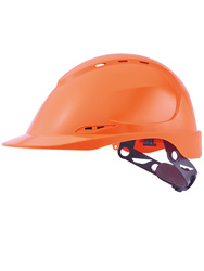 A.B.S vented safety helmet. 8 points. Ratchet easy adjustment.