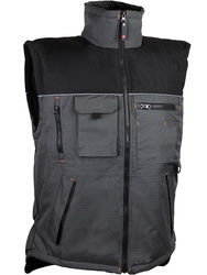Polyester Ripstop bodywarmer. Polar fleece lining.