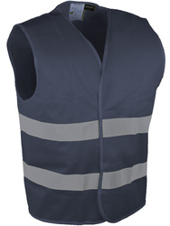 Vest with retro-reflective tapes.