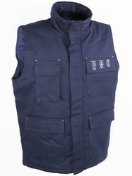 Fire retardant protective bodywarmer. 350 gsm/ Blue colour.