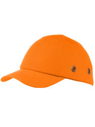 Gorra antigolpes. Con ventilaciones. Color naranja alta-visibilidad