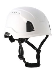 Casque de protection aéré blanc. EN 397& EN 12492. Coque interne en PPE.