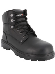 Schnürstiefel. Genarbtes Leder. S3 SRC.