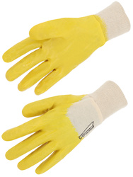 Nitrile glove. Ultra-light coating. Openback. Knitted wrist.