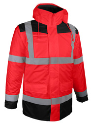 Warnschutzparka 4-in-1 rot/blau