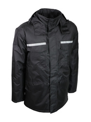 Warme winter parka. Buitenoppervlak vanpolyester met polyuretcoating