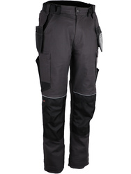 Pantalon de travail. Coton/élasthanne300 g/m². Noir et gris.