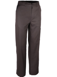 Pantalon de travail. 100% coton. 300 g/m². Bicolore gris/ noir.
