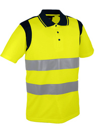 Polo jaune. Haute-visibilité. 100% polyester. 150 g/m².