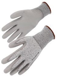 HDPE-Handschuhe. Schnittschutz B. Innenhand mit Polyurethan (PU) beschichtet.