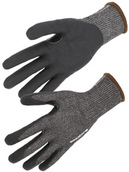 PEHD glove. Cut level F. Nitrile foam coating.