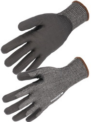 PEHD glove. Cut level F. Polyurethane coating.