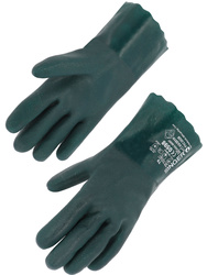 JKLMPST type A. Handschoenen van PVC. Dubbele coating. 270 mm. Kleur: groen