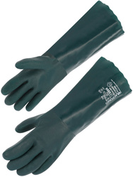 JKLMPST type A. Handschoenen van PVC. Dubbele coating. 400 mm. Kleur: groen