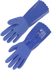 P.V.C-Handschuhe. Dreifache Beschichtung. Nahtloser Träger. 35 cm