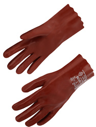 AKLMPST Type A. Handschoenen van PVC. Gladde afwerking. Enkele coating. 270 mm