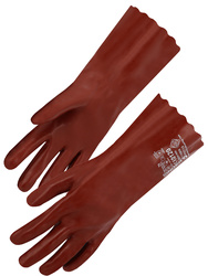 AKLMPST Type A. Handschoenen van PVC. Gladde afwerking. Enkele coating. 350 mm