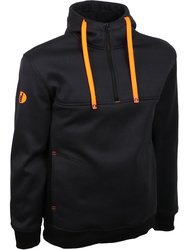 Zwarte hoodie 350 g / m2. Warm, zeer elastisch, comfortabel en esthetisch.