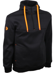 Sweatshirt noir 350 g/m2. Chaud, très souple et confortable