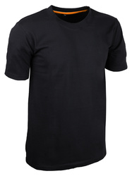 T-shirt noir. 100% coton 180 g/m².