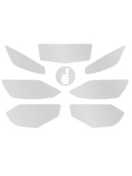 Retroreflektierende Aufkleber für Helm.Bogen mit 8 vorgeschnittenen Aufklebern