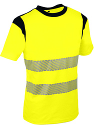 High visibility tee shirt. 45% polyester/55% cotton, 170 gsm