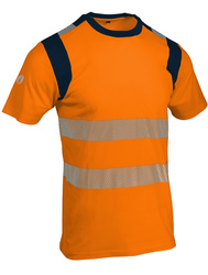 Warnschutz T-Shirt. 45% Polyester und 55% Baumwolle, 170 g/m²